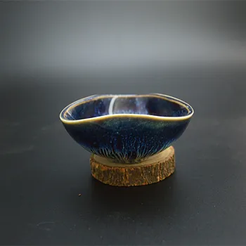 

The Song Dynasty kiln high temperature oil drop glaze love type cup small cup of tea classic antique porcelain ceramics