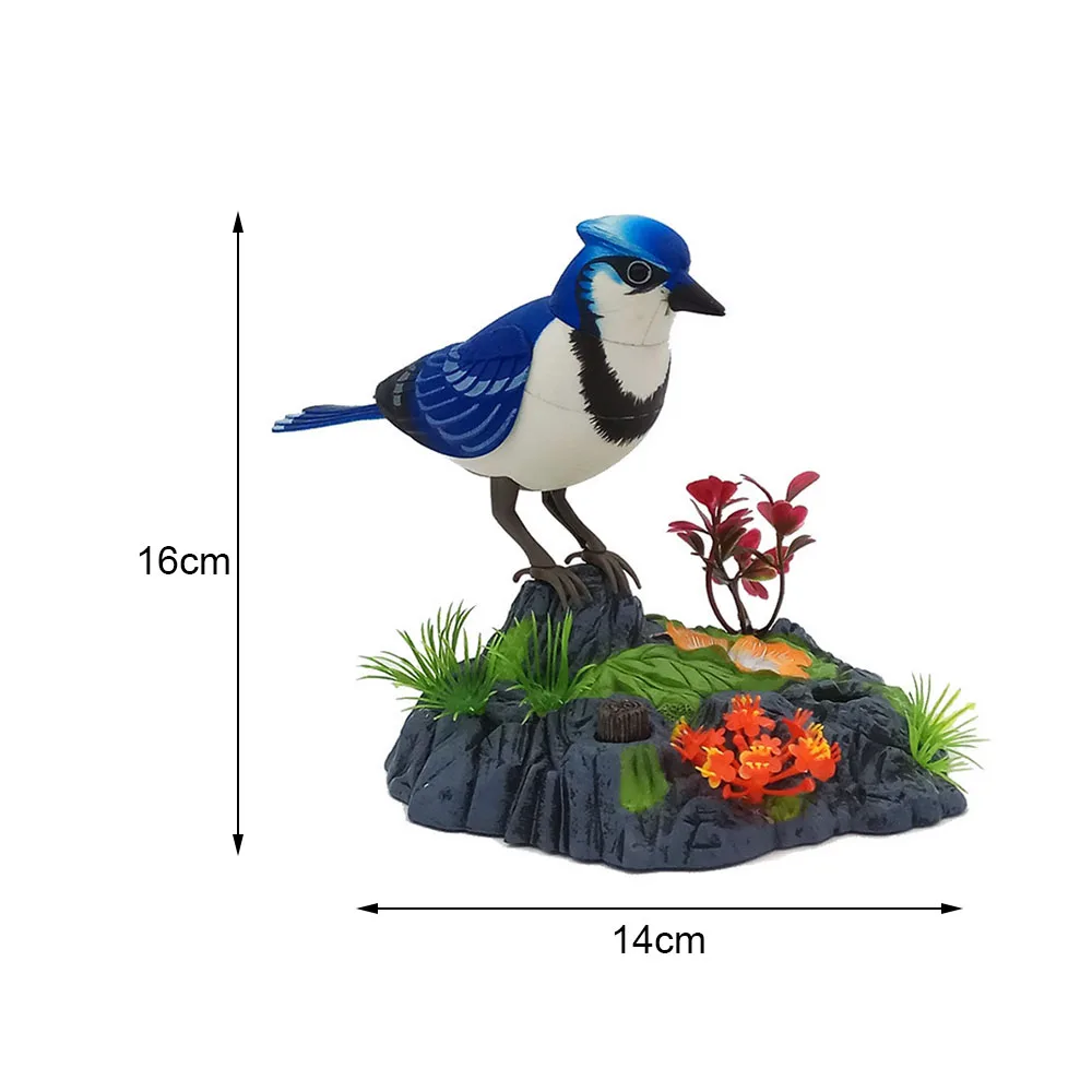 Детские электронные игрушки для домашних животных Поющая стрекочущая игрушка для птиц Голосовое управление реалистичные звуковые движения детей - Цвет: 2