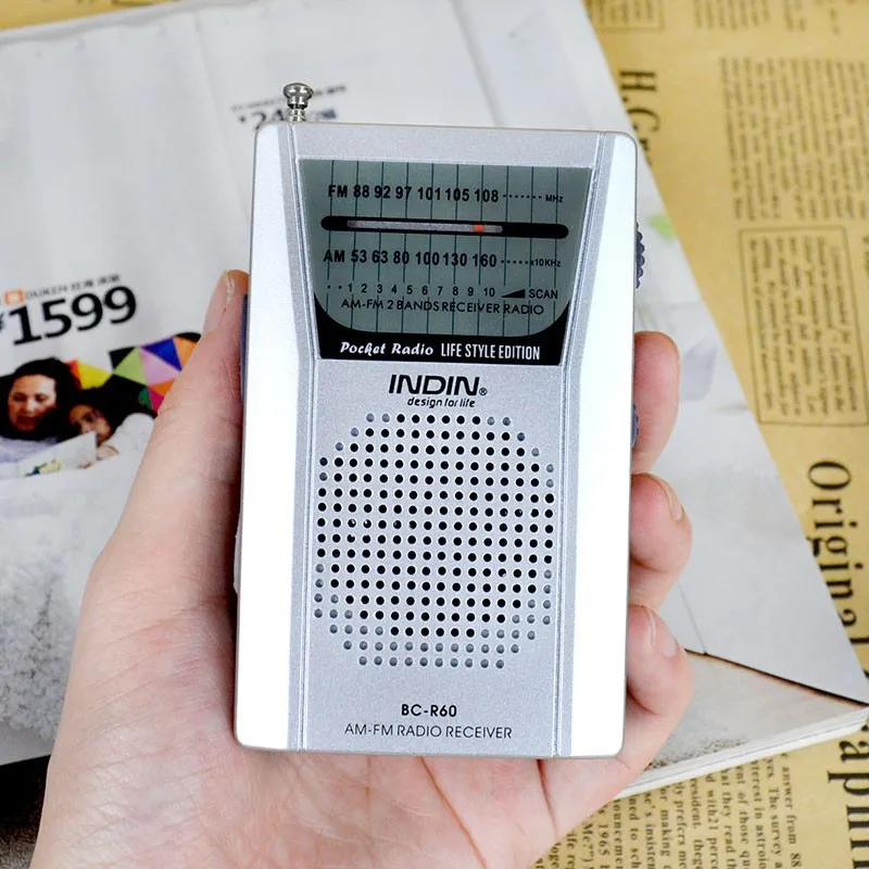 1 2017 New BCR60 Factory Selling Portable Mini Music Radio Receiver Multi Functional Radio AMFM for Old Man Digital Radio Player