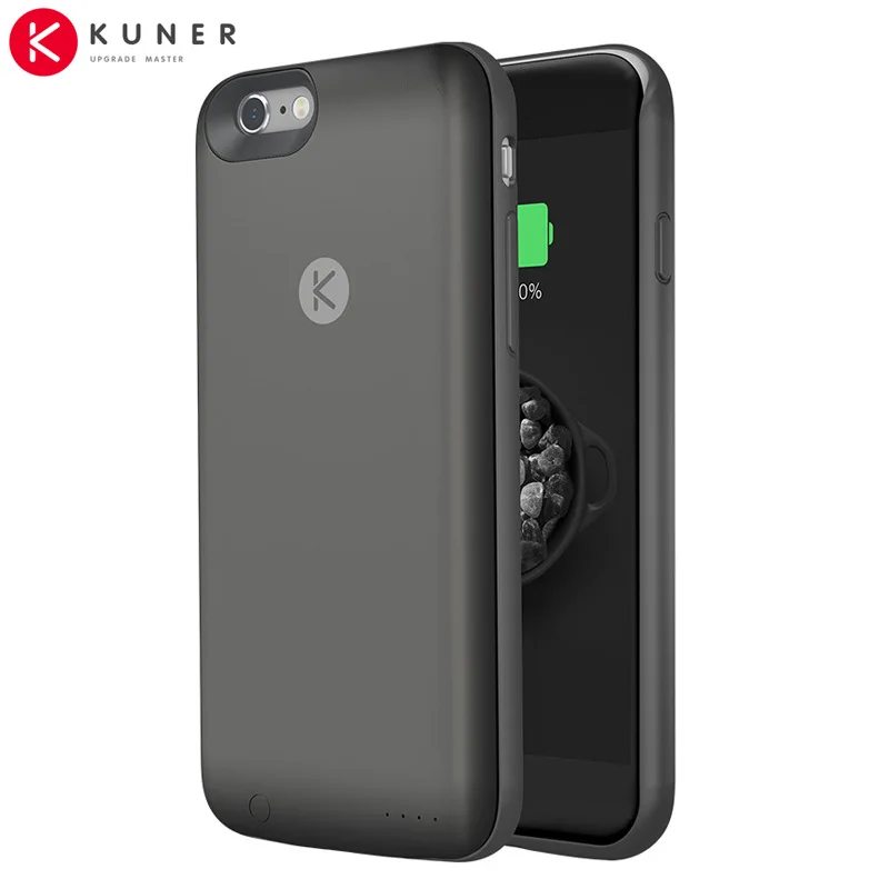 imágenes para Kuner colorido 2400 mah recargable cargador de batería de reserva externa de la energía bank funda encaja para apple iphone6 iphone 6s imágenes para Kuner colorido 2400 mah recargable cargador de batería de reserva externa de la energía bank funda encaja para apple iphone6 iphone 6s