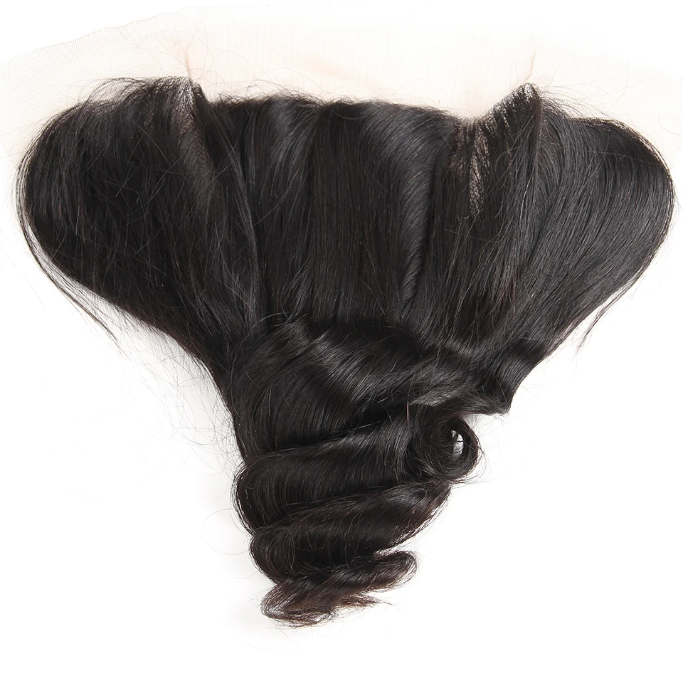 Karizma Indian Loose Wave Bundles With Frontal Lace Closure 13X4 Human Hair Weaves With Frontal Closure 4 Pcs Non Remy Hair