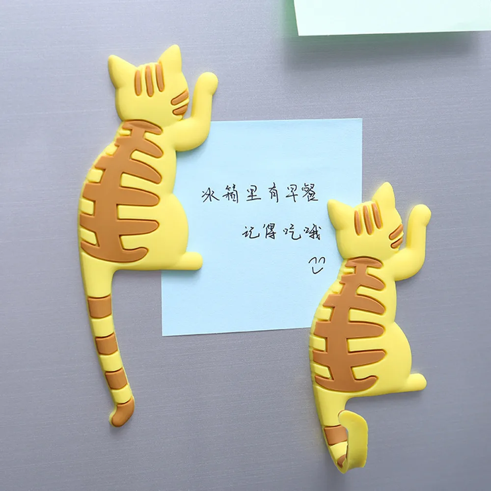 Fridge stickers Cute Cat Silica gel Fridge Sticker Memo Sticker Home Decor fridge