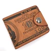 New Fashion Dollar Price Pattern Designer Men's Wallets Casual Credit Card Holder Purse Wallet for Male Boy 6