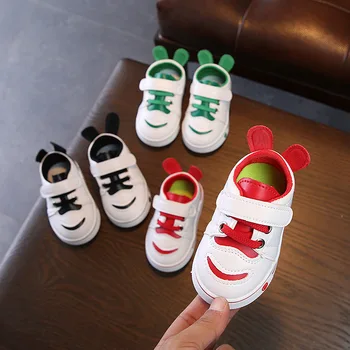 

New Children Lovely Single Shoes Boys Girls Sport Running Shoes Baby Fashion White shoes Toddler prewalker Little Kid Sneakers