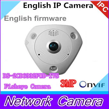 English DS 2CD6332FWD IVS 3MP Full HD 1080P PoE WDR Panorama 360 Degree Fisheye e PTZ