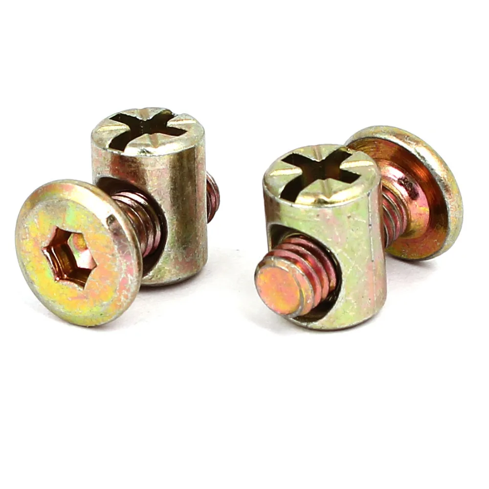 uxcell 10pcs Metal M6x15mm Hex Socket Drive Head Furniture Connecting