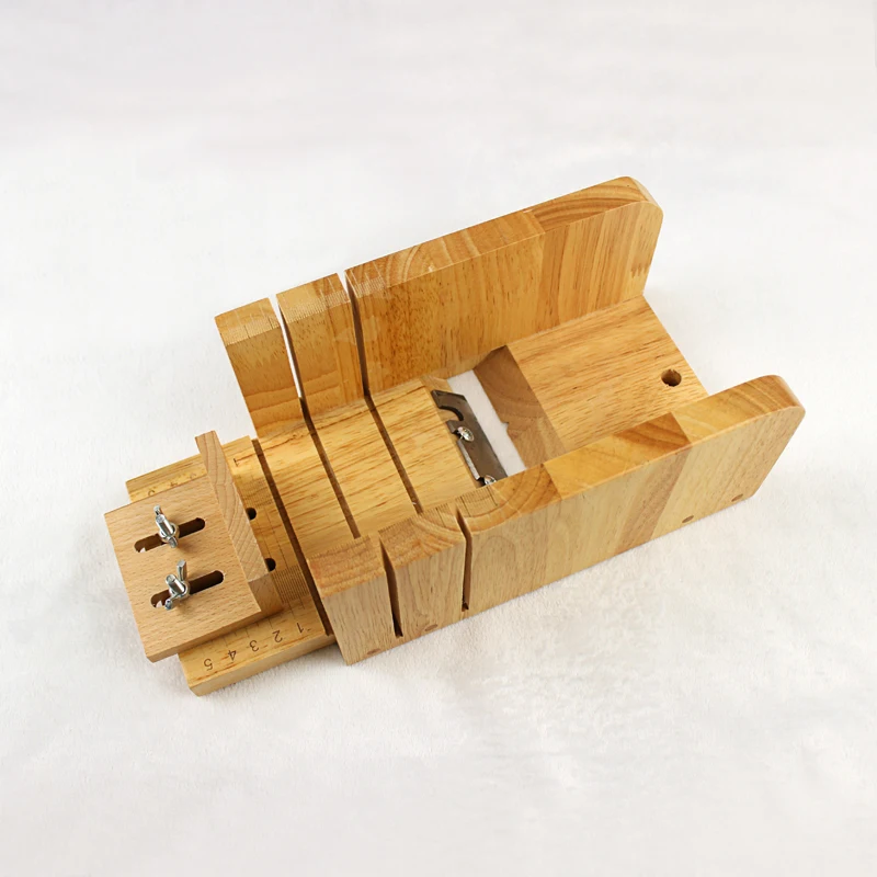 Handmade wooden soap cutting device double slot straight soap knife knife wave soap cutterin