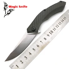 Magic ZT 0460 CF шарикоподшипник складной нож D2 из углеродного волокна для кемпинга охоты выживания кухонные ножи Открытый EDC инструмент