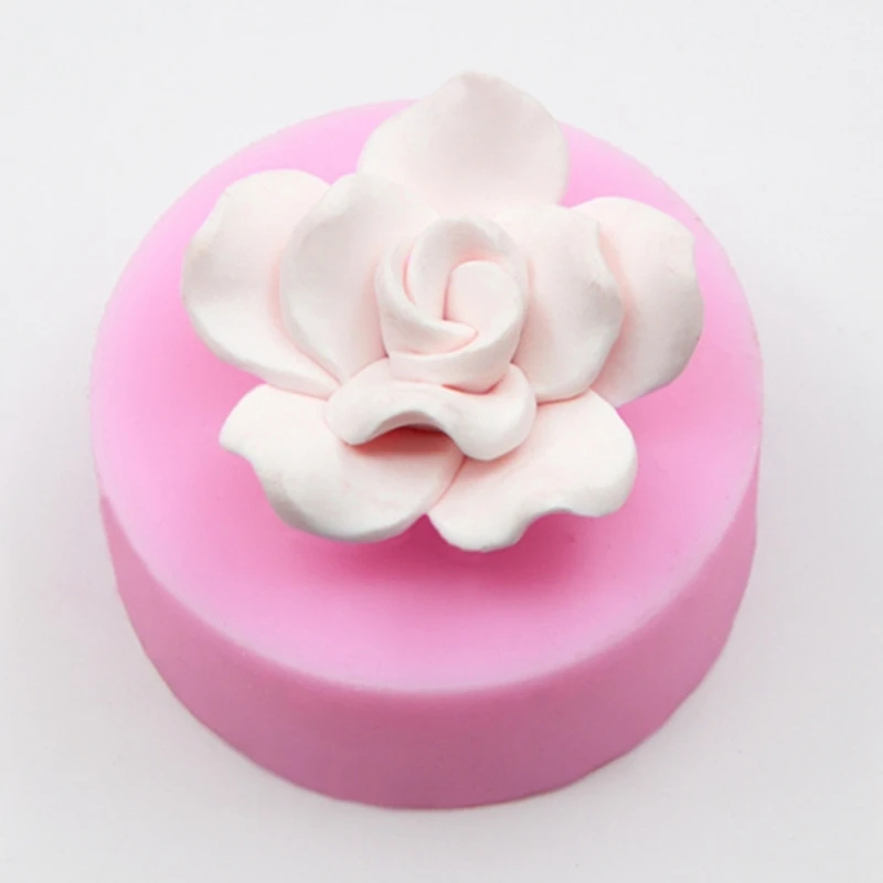 

3D Rose Flower Shape Silicone Soap Molds Making Chocolate Mould Tray Handmade Making DIY Flower Candle Mold Soap form