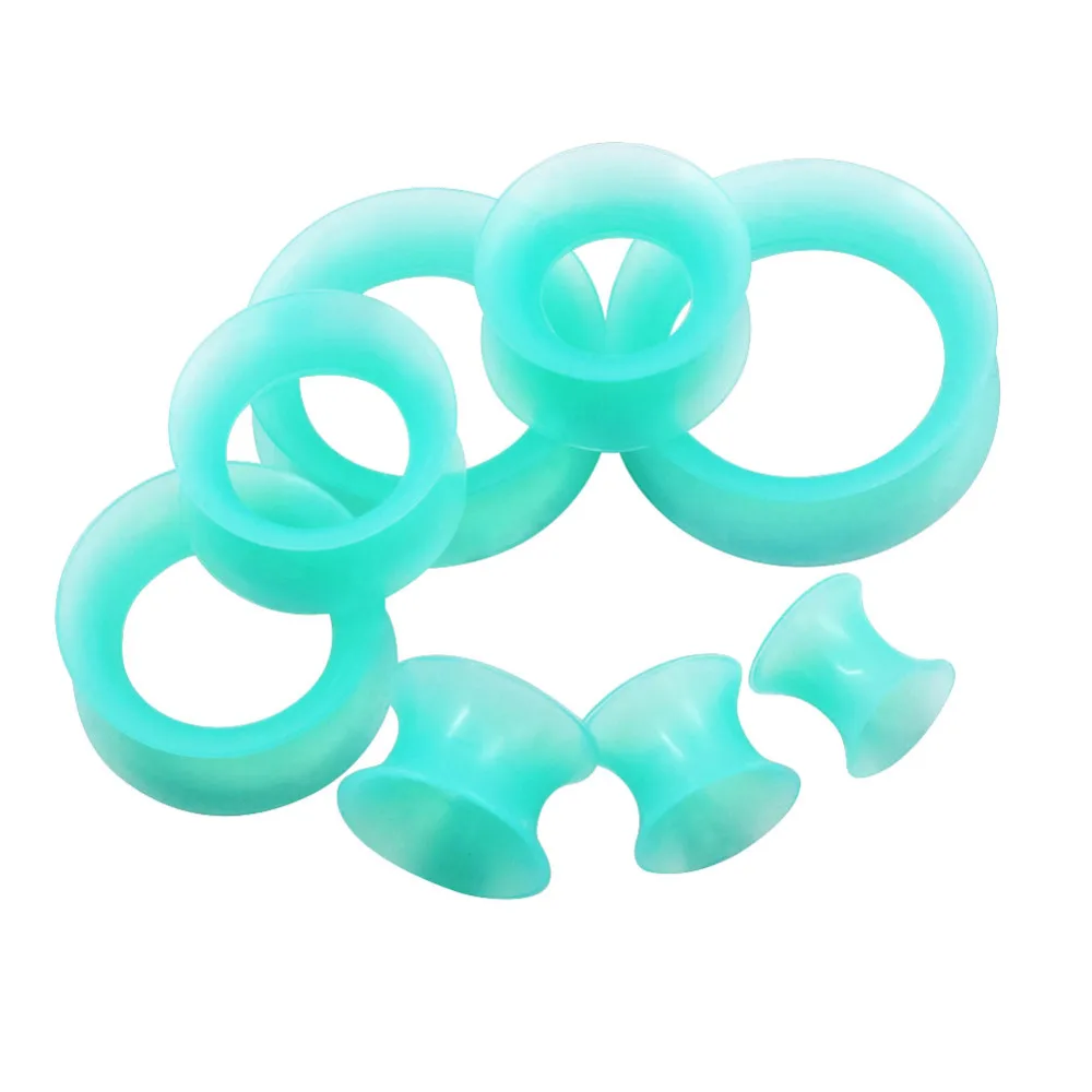 Body Piercing túnel Silicona Verde 26mm