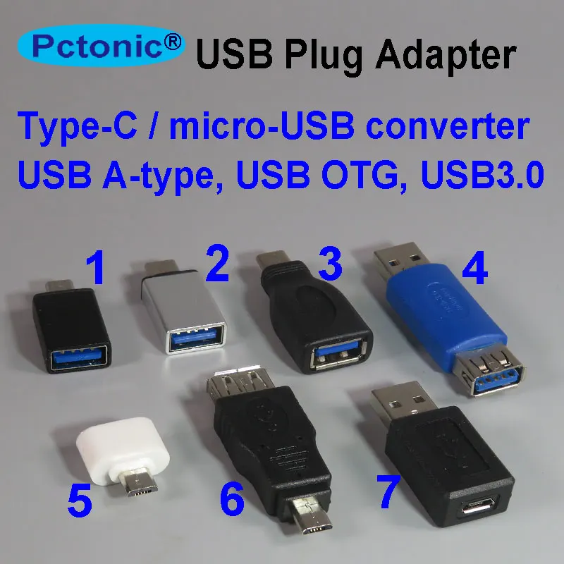 PCTONIC type-C USB OTG адаптер для micro-USB type-A USB3.0 конвертер «Мама-папа» телефон USB кабель для флеш-накопителя huawei