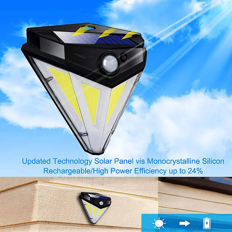 

NEW Solar Motion Sensor Light 84 COB Outdoor Waterproof Wall Lamp Wireless Solar Security Lighting For Garden LED Night Lamp