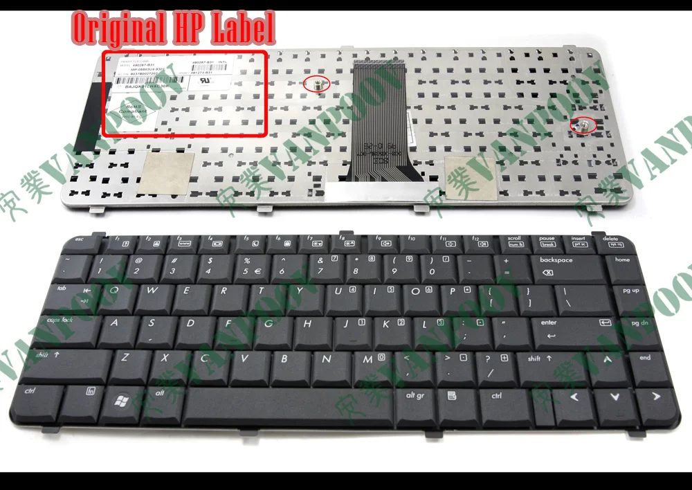 

New UI Laptop Notebook keyboard for HP Compaq 6530s 6730s 6531s 6731s 6535s 6735s US Intl - 490267-B31 491274-B31 V061126BS1