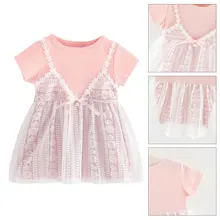 Милое Платье, летнее платье для девочек, платье принцессы для шоппинга, элегантное светло-голубое милое школьное платье на лямках