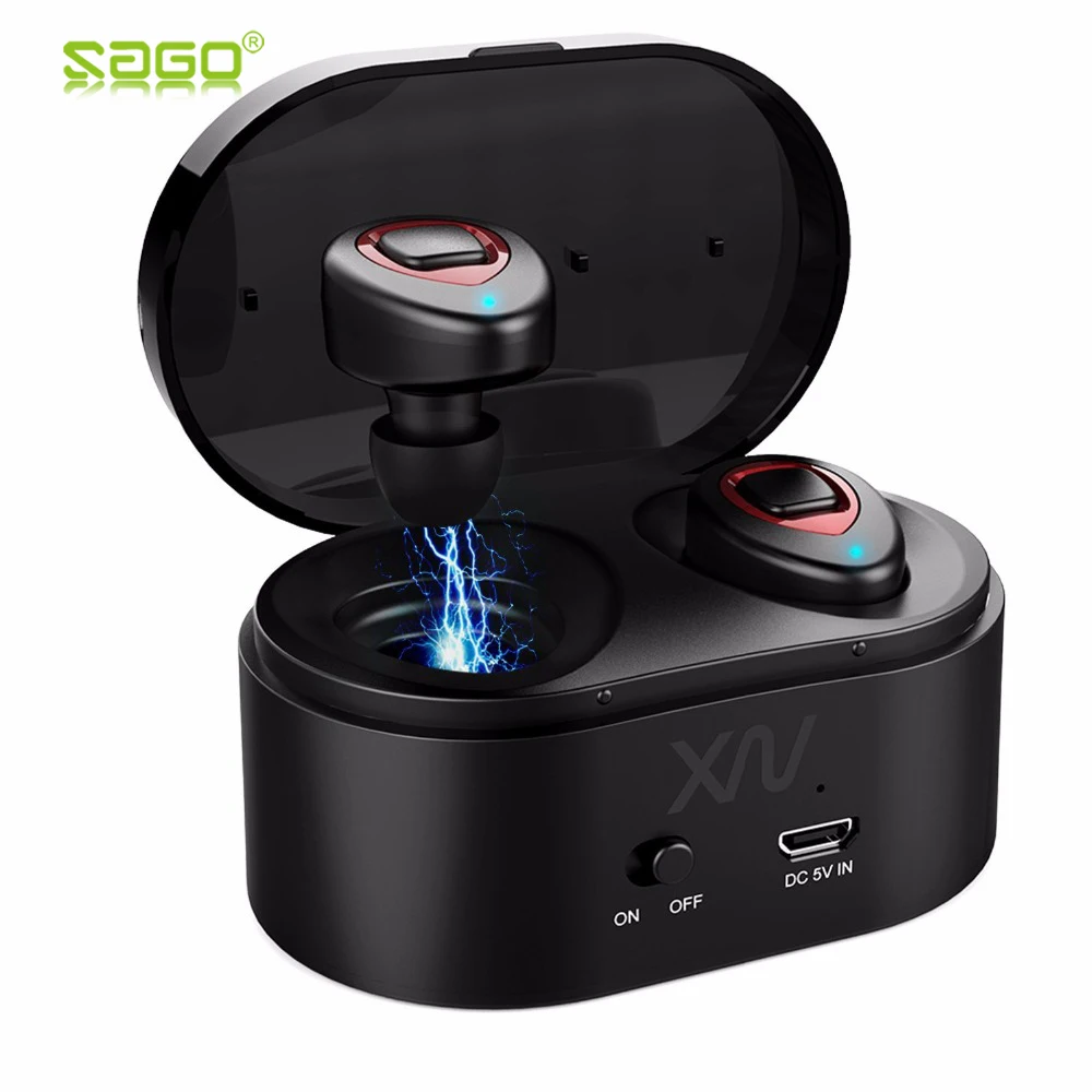 Скидка SagoTWS K5s беспроводные наушники Bluetooth наушники мини спортивные наушники с защитой от пота Bluetooth наушники с микрофоном для iPhone samsung