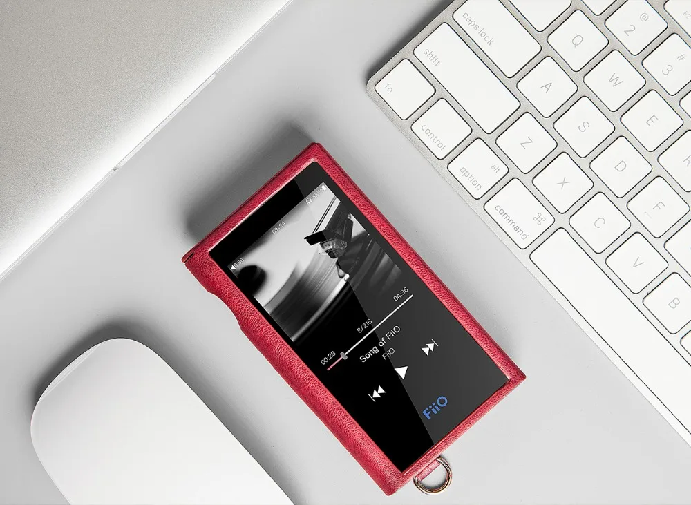 Кожаный чехол FiiO SK M9 для HIFI плеера красного цвета|Аксессуары MP3 плееров и