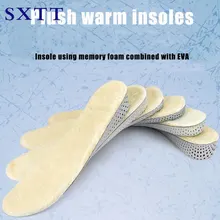 SXTT теплые стельки с подогревом, не оставляющие запаха мех ягненка, Эва, белый, стелс, высота, увеличение подошвы, высокие стельки для обуви, зимние сапоги 35-44
