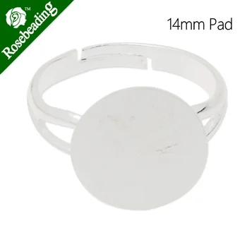 

Silver Plated Adjustable Ring Blanks Base With 14mm Blank Pad,ring settings blank,ring blanks,Sold 20pcs/lot-C4668
