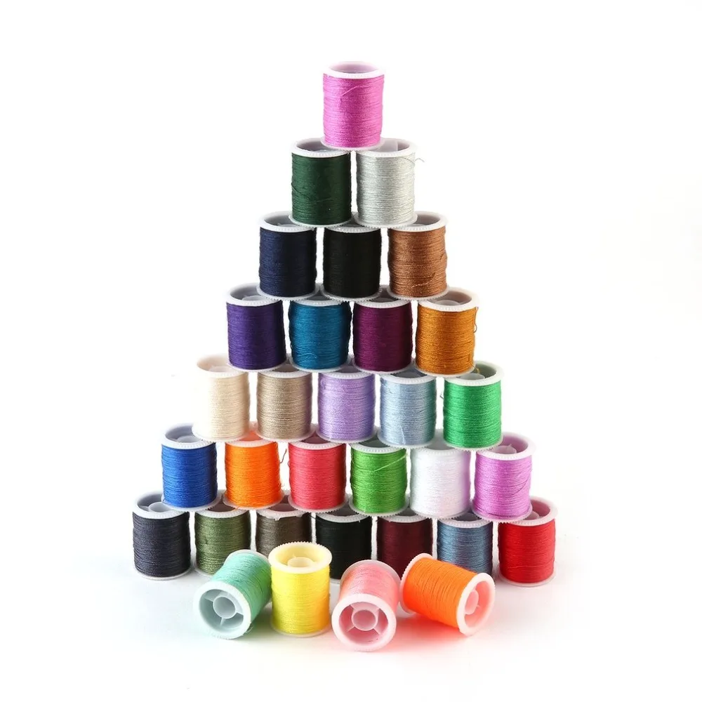 60pcs Minimalist style Portable Metal Bobbin& Thread Spool Set Mixed Colors for Household Mini Electric Crafting Sewing Machine