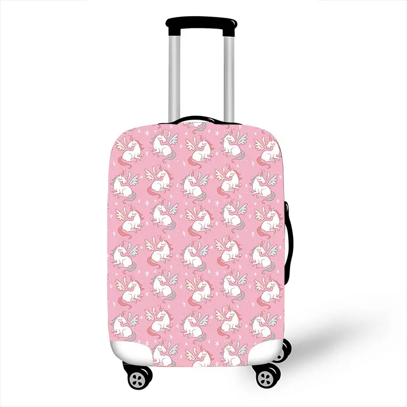 Розовый маленький мультфильм Единорог багаж Защитные чехлы для путешествий от 18 до 28 дюймов чемодан Крышка высокая эластичная защита от пыли крышка - Цвет: pxt sunicorn04