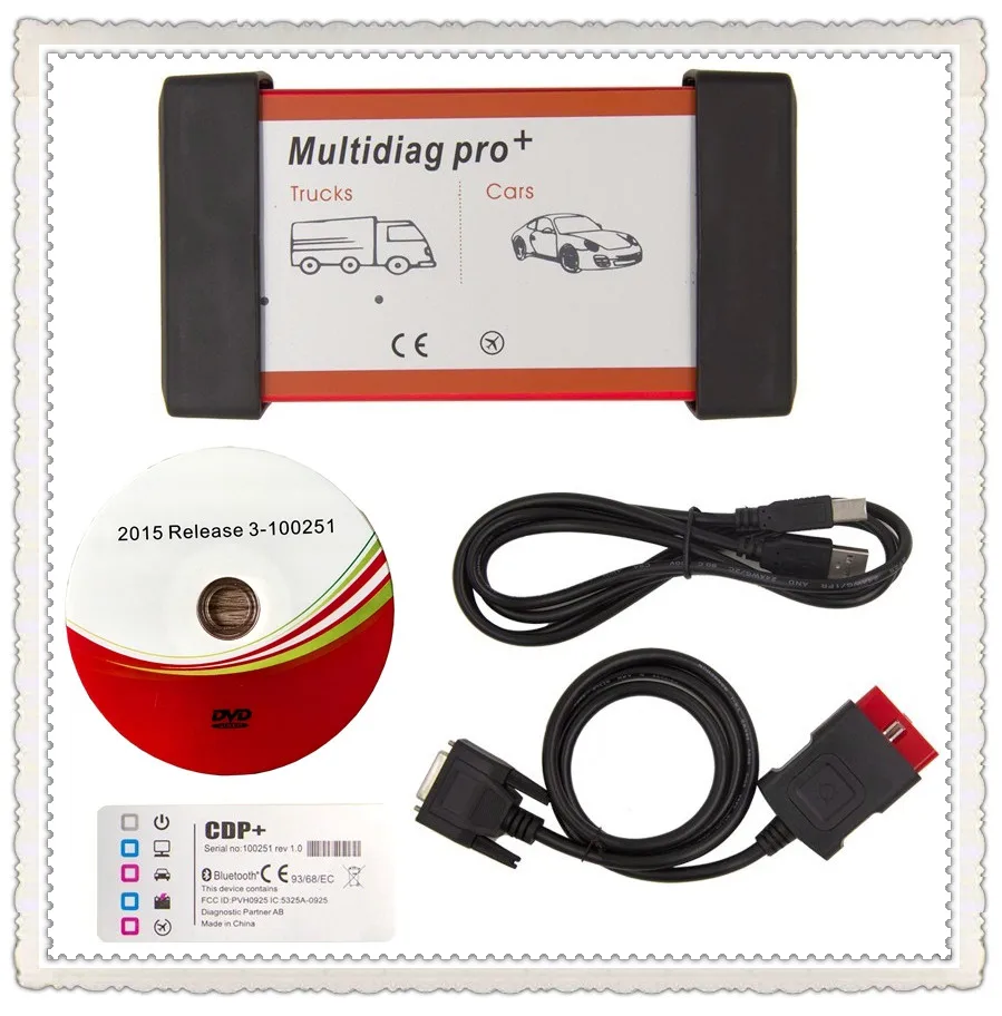 Один зеленая доска Multidiag pro с Bluetooth vd tcs cdp для автомобилей/грузовики obd2 авто OBD2 инструменту диагностики