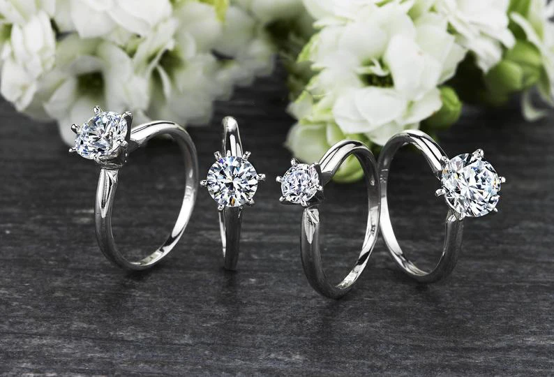Аладдин, 18 карат, белое золото, 1ct, Mossinate Halo, бриллиантовое обручальное кольцо, обручальное кольцо, юбилейное кольцо с алмазным мостом