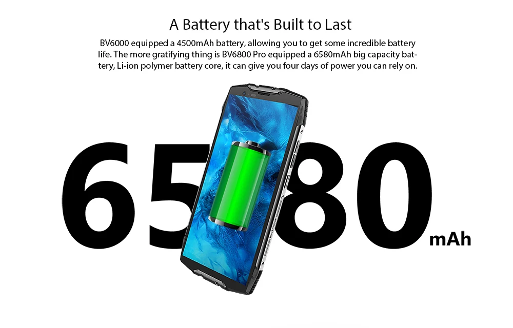 Blackview BV6800 Pro 5," 6580 mAh IP68 водонепроницаемый смартфон 16MP NFC 4 Гб 64 ГБ Android 8,0 мобильный телефон