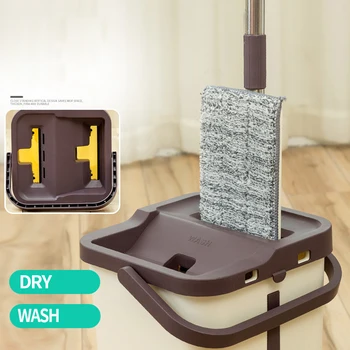 

Lazy Mop Bucket Hard Floor Magic Cleaner Rotate Automatic Wash-Drying System Self-wringing Double Sided Squeeze Dropshipping