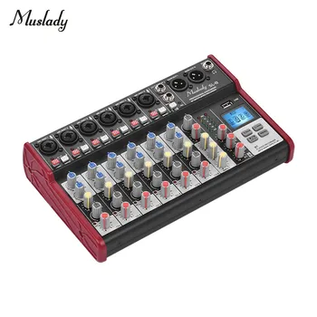 

Muslady SL-8 Portable 8-Channel Mixing Console Mixer Supports BT Connection USBMP3 Player Recording DJ Webcast Karaoke
