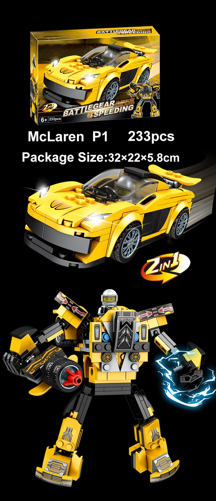 Racing Car blocks series Technic City Super Racers Transformation Robot Building Blocks Toys for Children Compatible With Legoe (7)