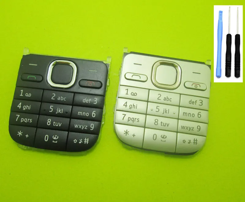 Английская клавиатура с буквами кнопки для Nokia C2-01 C2 01 золотой черный замена