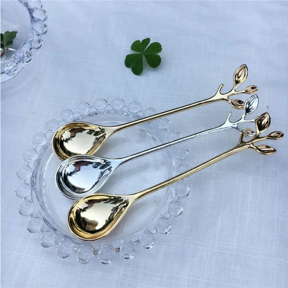 1PCS Creative Vintage Design Royal Style Branch Small Coffee Spoon