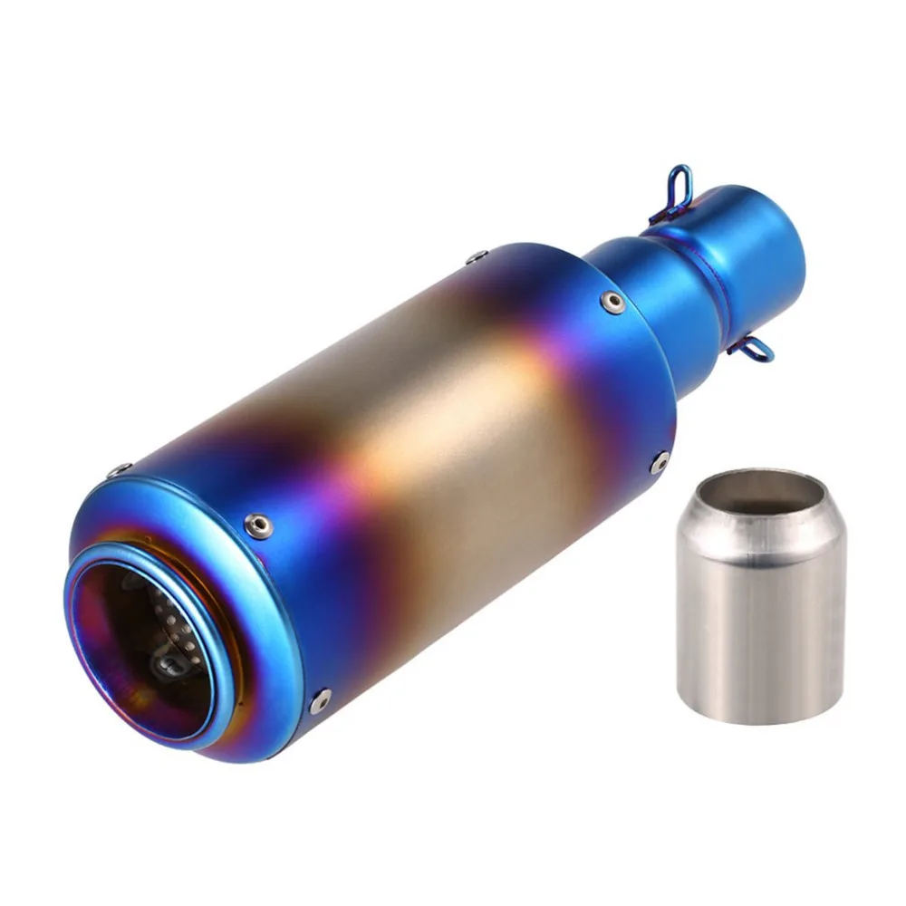 For Motorcycles ATV Universal 38 51mm Burn Blue Refit Exhaust Muffler
