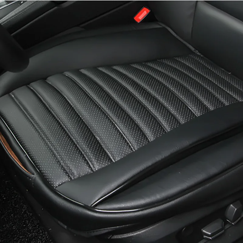 Almofada de Assento de Carro Capa de Assento para Todos os Sedan Protetor de Esteira do Carro-estilo Couro Único Motorista Quatro Temporada Geral Assento Automóvel 3d 5 leather car seat cushion