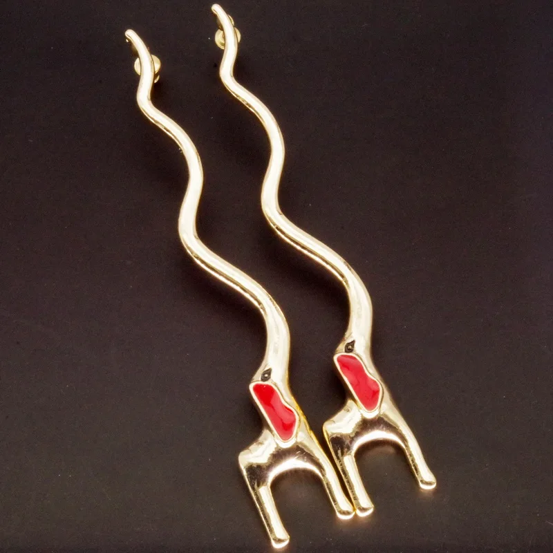F. J4Z женские серьги гвоздики в виде слона длинные для вечеринки|elephant stud earrings|brand