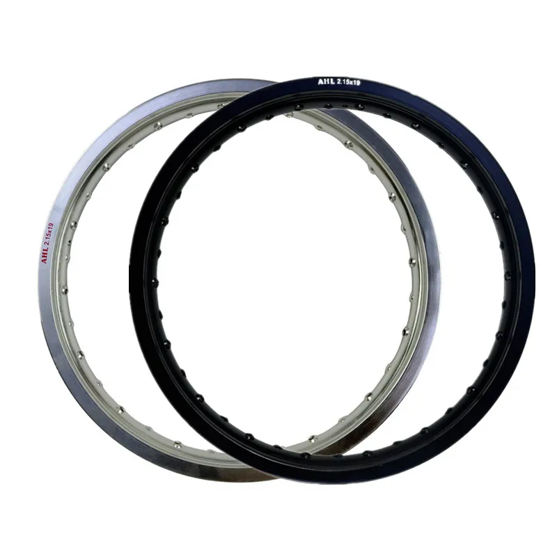 

6061 Aviation aluminum 2.15x19 32/36 Spoke(Silver) 32/36 Holes (Black)Motorcycle Rims wheel circle Hole 215x19 2.15 19
