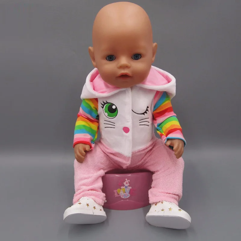 Новая кукла пижамы ночнушки одежда для сна комплект одежды топ и брюки девочек 18