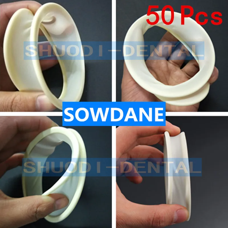 50 шт. ортодонтический Ретрактор для ухода за полостью рта|rubber dam|for teethlatex dental dam |