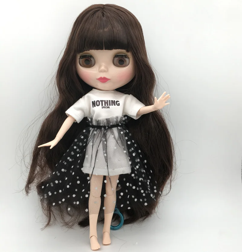 Специальная цена BJD шарнир S1-8 DIY Обнаженная кукла Blyth подарок на день рождения для девочки 4 цвета большие глаза куклы с красивыми волосами милая игрушка