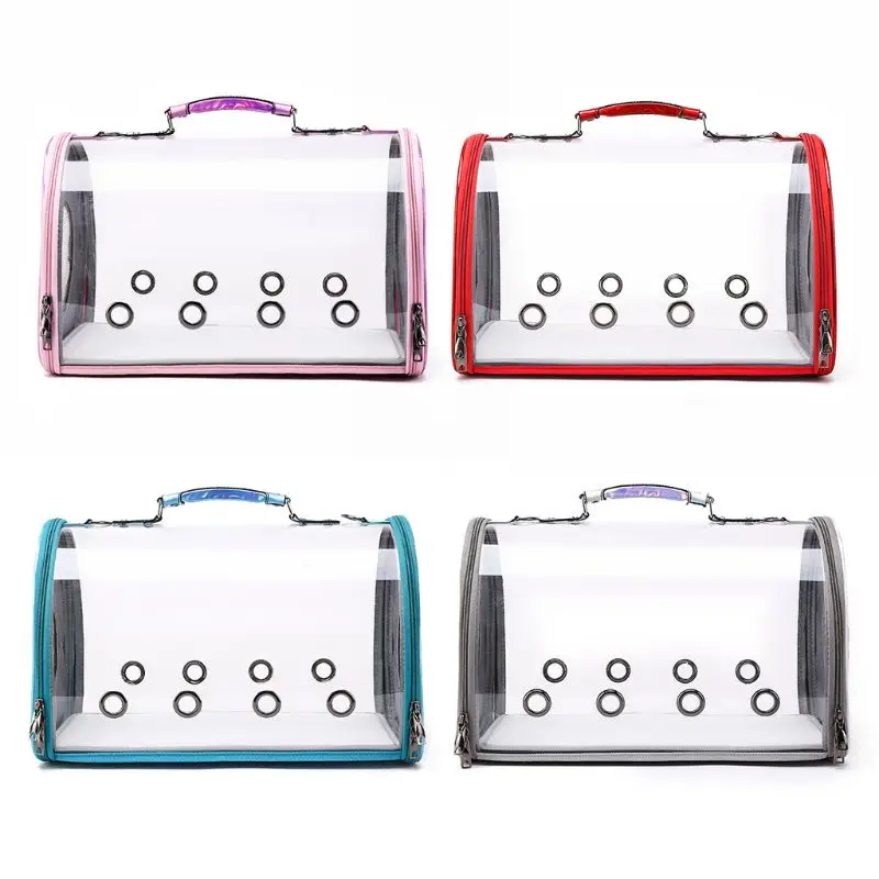 

Fashion Unisex Breathable Clear Pet Carrier Handbag Shoulder Crossbody Bag for Small Dog Cat Transparent Outdoor Top Handle Bag