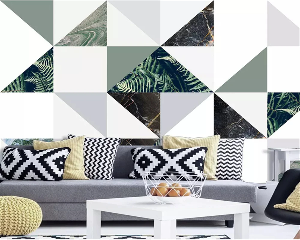 

beibehang Custom fashion wallpaper modern minimalist geometric gold line stitching pattern TV background wall papers home decor