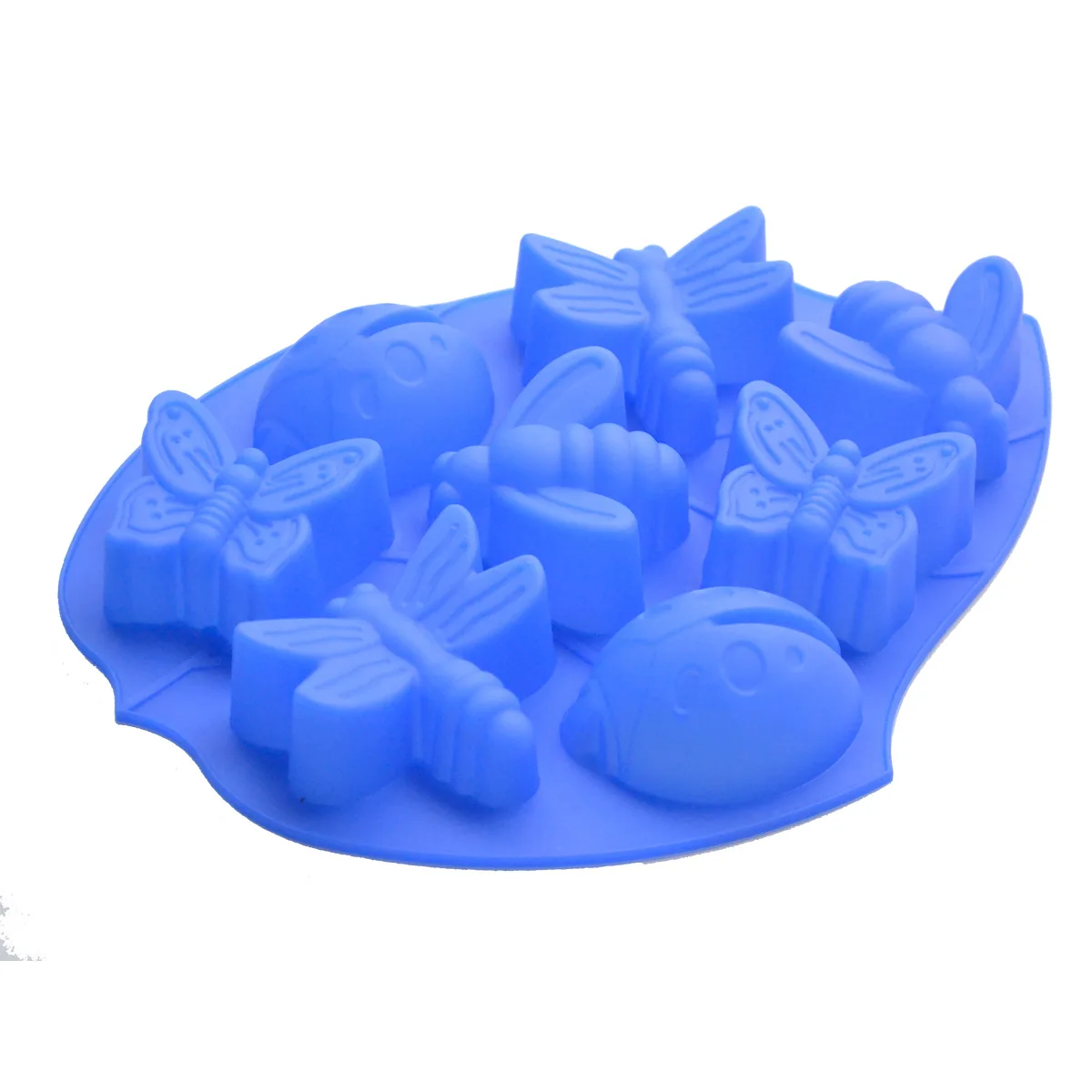 

Factory directly selling batch 8 insects silicone cake mold jelly pudding molds diy handmade soap silicone mould