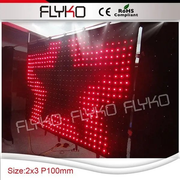 2 2x3m p10 led video curtain 4