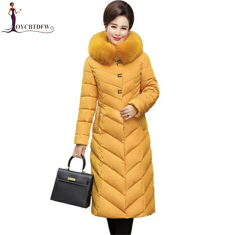 Winter Jacket New Long Women Thickening Cotton Outerwear Slim Warm