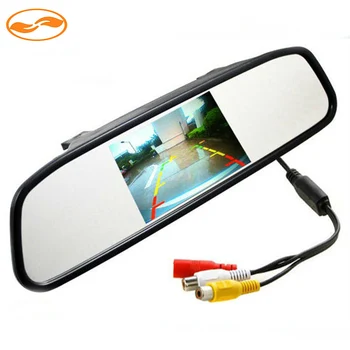 

4.3" TFT LCD Mirror Car Parking Rear Monitor With 2 Video input Can Connect Parking Sensor