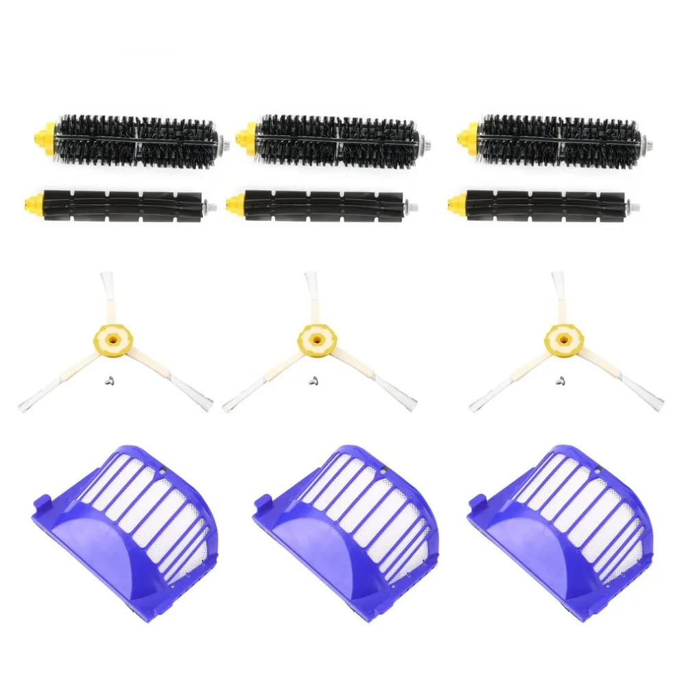 

Practical 3pcs Corner Cleaning Robots Replacement Brush Cleaner Filter Rolling Kit For Roomba 620 630 650 660