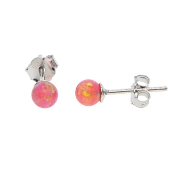 

925 sterling silver tiny girl gift jewelry tiny mimalist opal stone single stone simple delicate earring cute opal earrings
