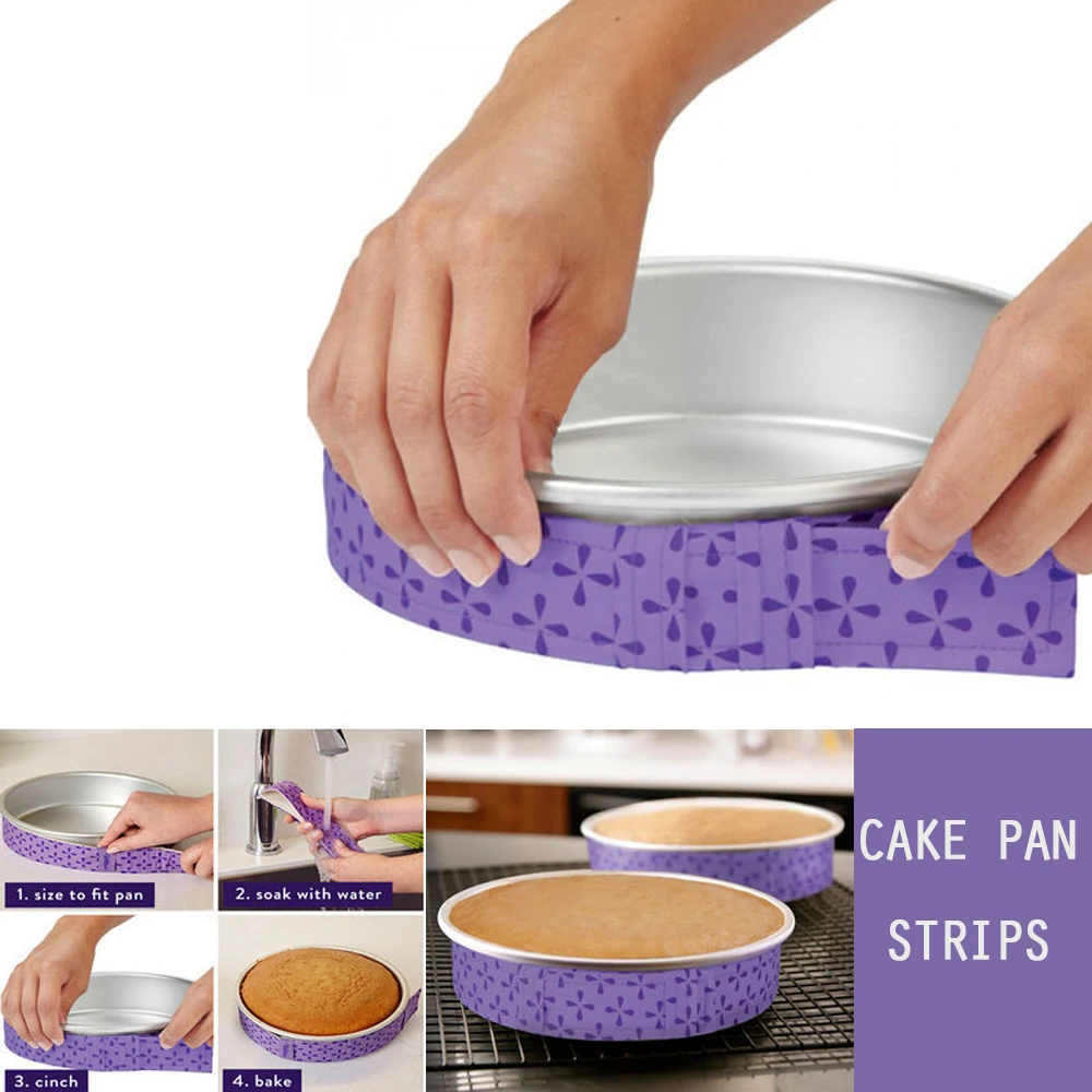 Amazon.com: Fdit Bake Even Strap Belt Cake Pan Protector Strap Cake  Bakeware Protective Strip: Home & Kitchen