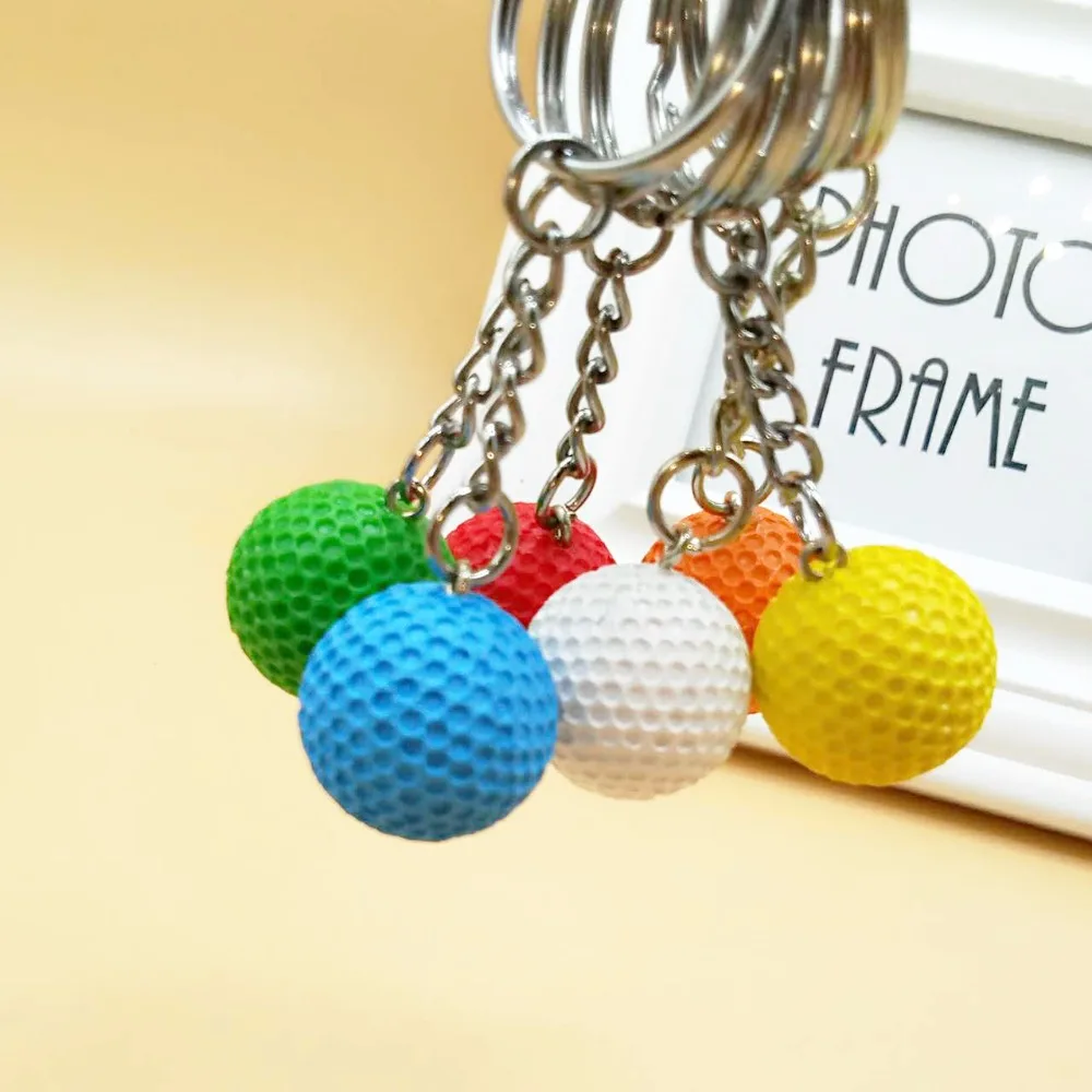 Free Shipping, Sport Goods Hanger Keychains, 20MM Dia. Mini Balls Key Chain, Cute Ball Keyrings