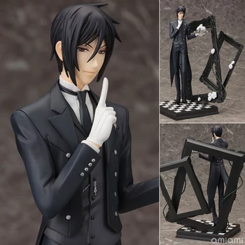 

1Pcs Black Butler Book Of Circus Sebastian Michaelis PVC Action Figure Collectible Model Toy 25cm Free Shipping